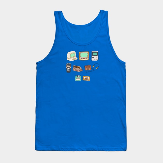 Cute Old tech Drawing Design Tank Top by MariOyama